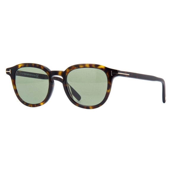 Lunettes De Soleil Tom Ford FT0751 Havana - Verres Verts, Monture Acétate, Taille 52N